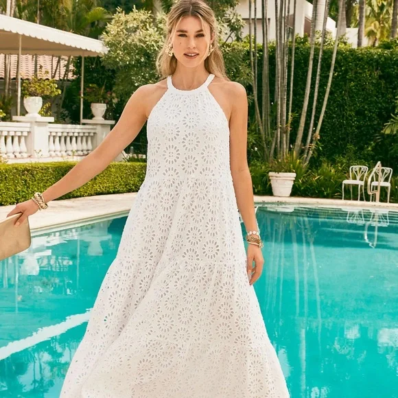 Lilly Pulitzer Beccalyn Eyelet Maxi Dress - Picture 1 of 6